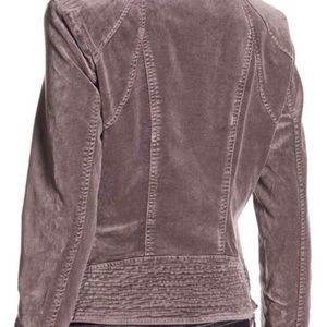 BNCI Velvet vintage washed  lace up jacket
